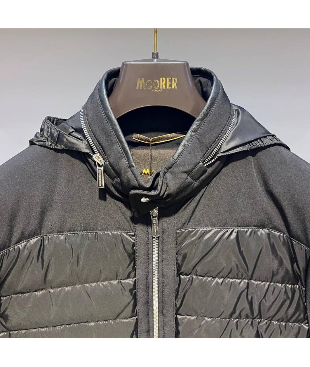 MOORER Черная полиэстеровая куртка, фото 3