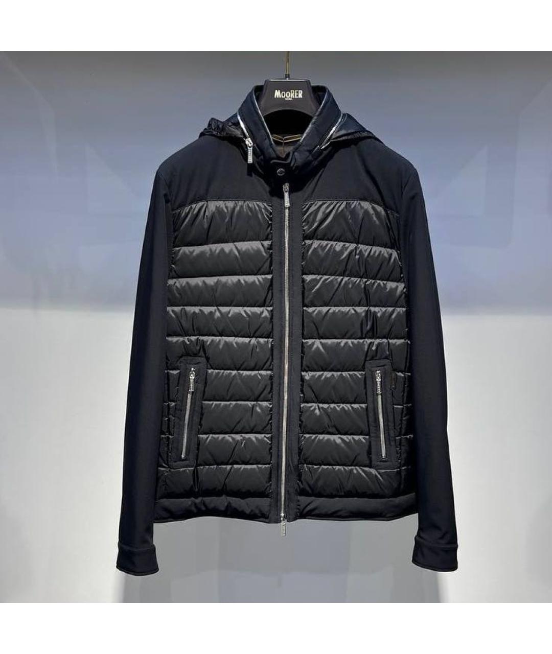 MOORER Черная полиэстеровая куртка, фото 4