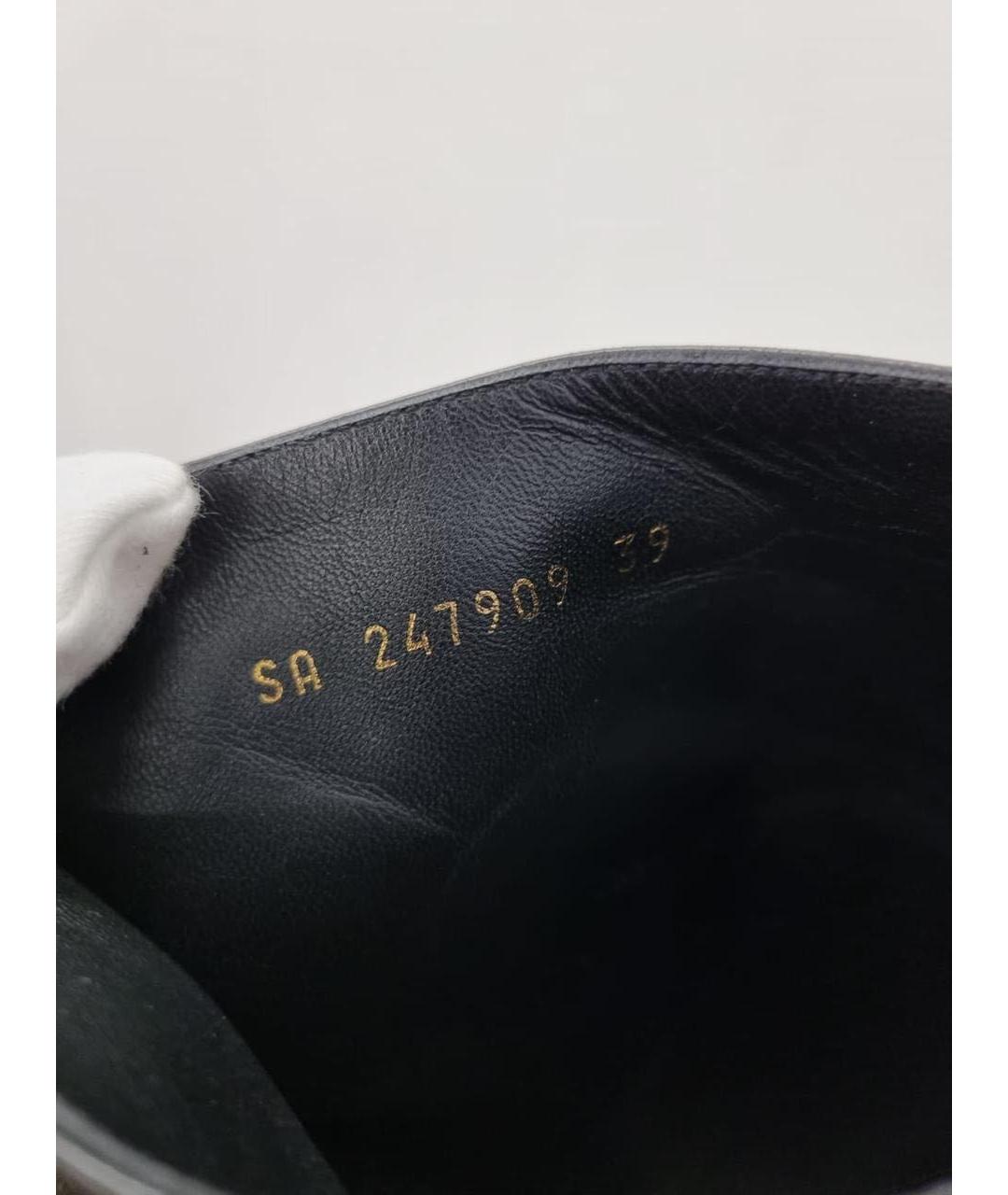 SAINT LAURENT Черные кожаные ботильоны, фото 7