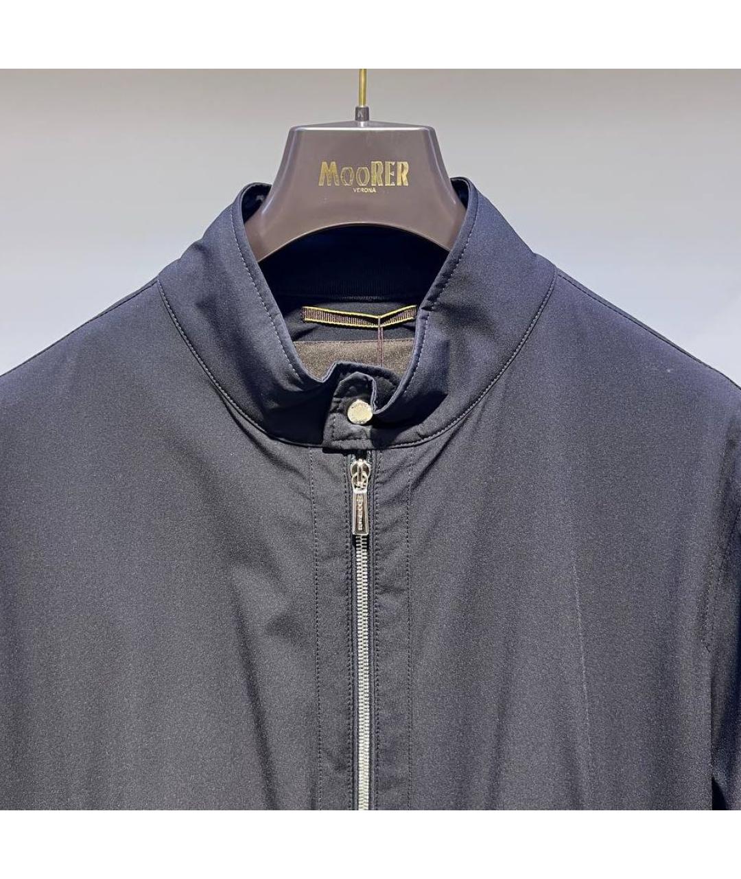 MOORER Черная полиэстеровая куртка, фото 3