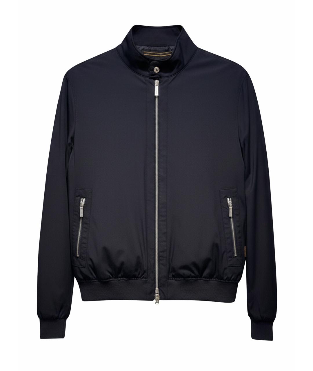 MOORER Черная полиэстеровая куртка, фото 1