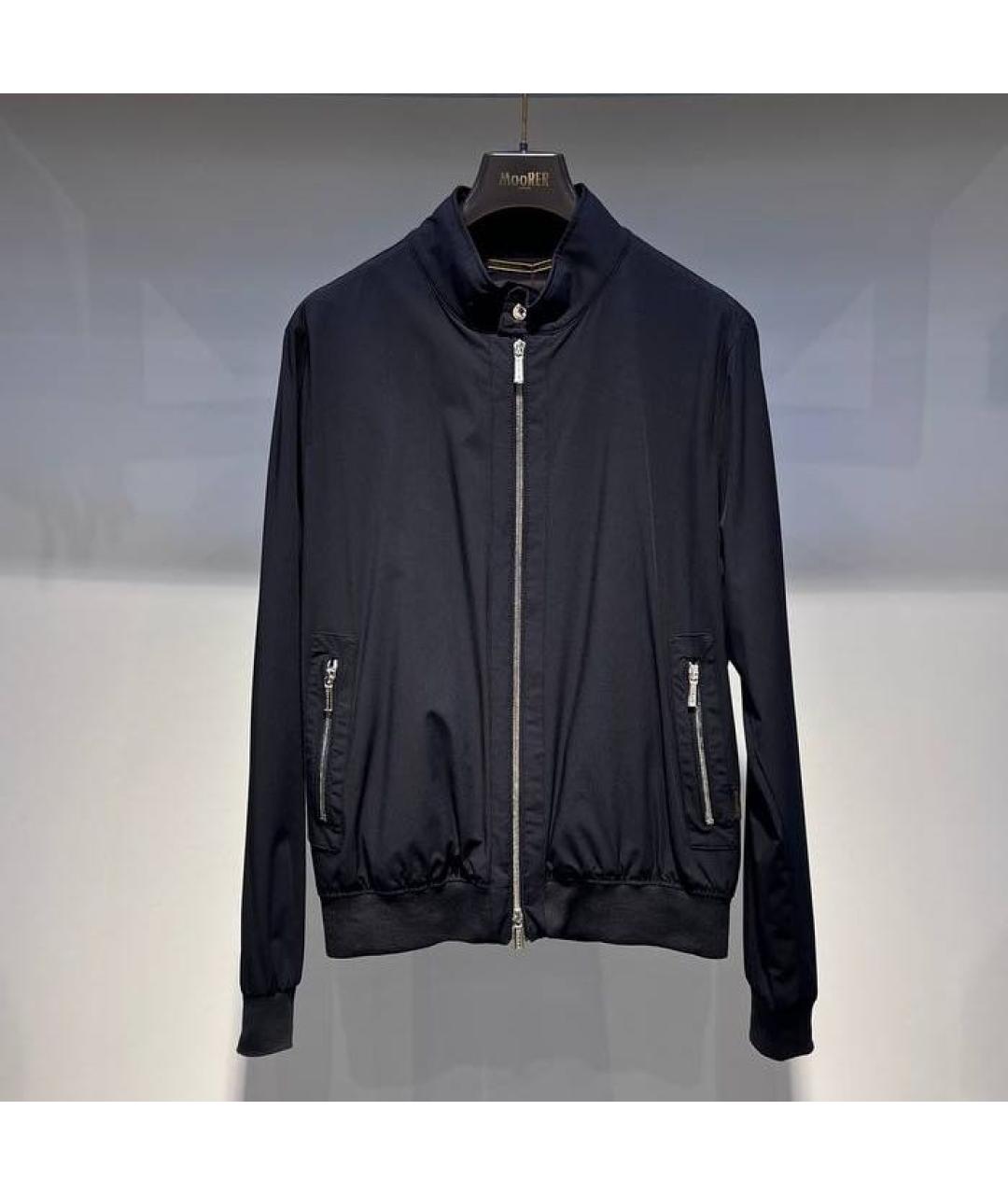 MOORER Черная полиэстеровая куртка, фото 4