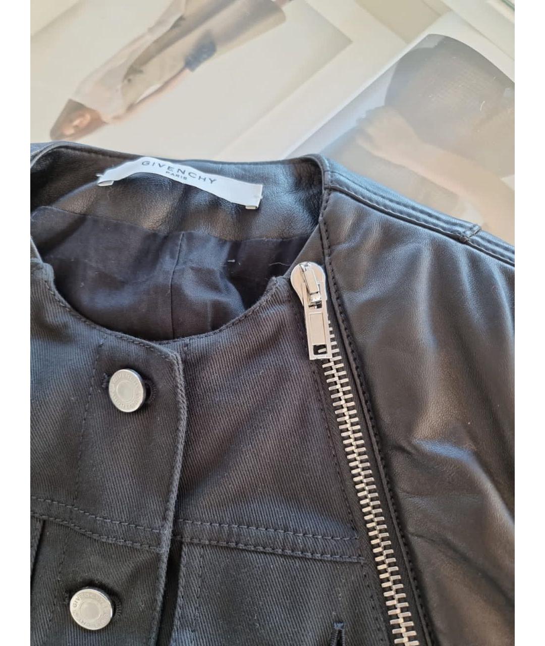 GIVENCHY Черный кожаный тренч/плащ, фото 3