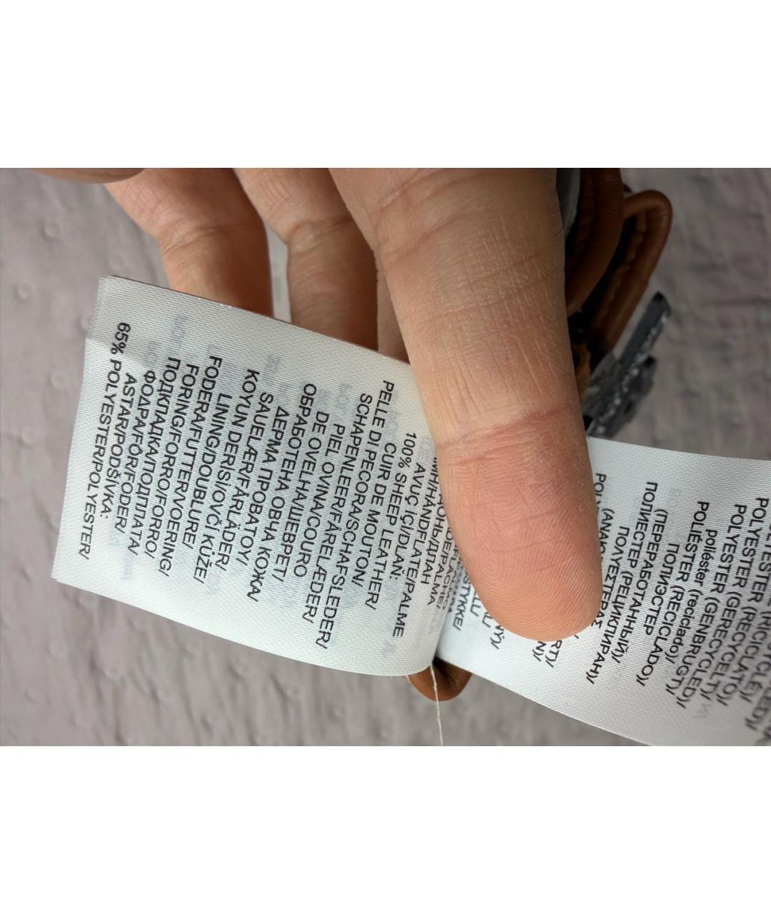 RALPH LAUREN Коричневые перчатки, фото 7