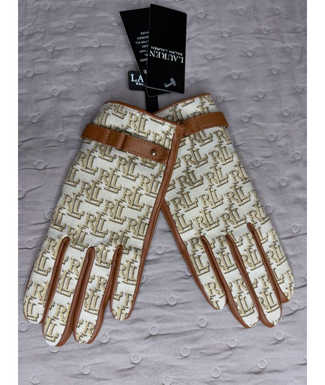 RALPH LAUREN Коричневые перчатки, фото 8