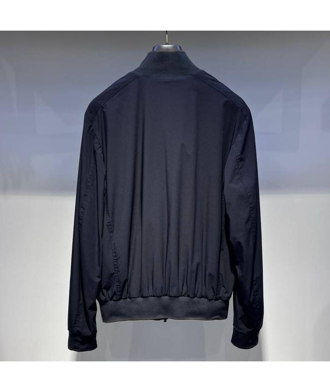 MOORER Синяя полиэстеровая куртка, фото 3