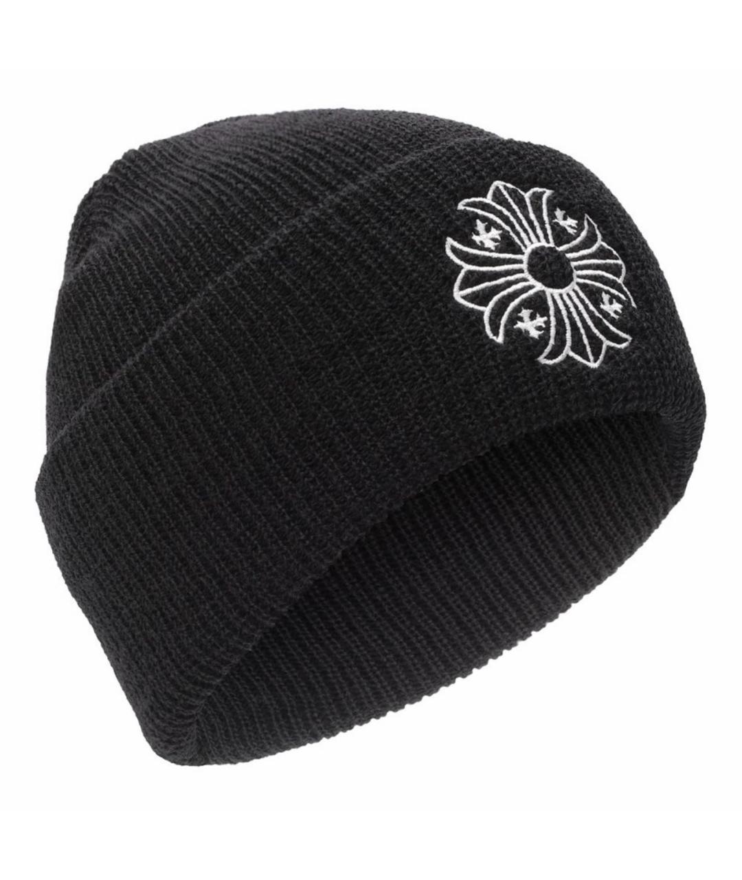 CHROME HEARTS Черная шерстяная шапка, фото 1