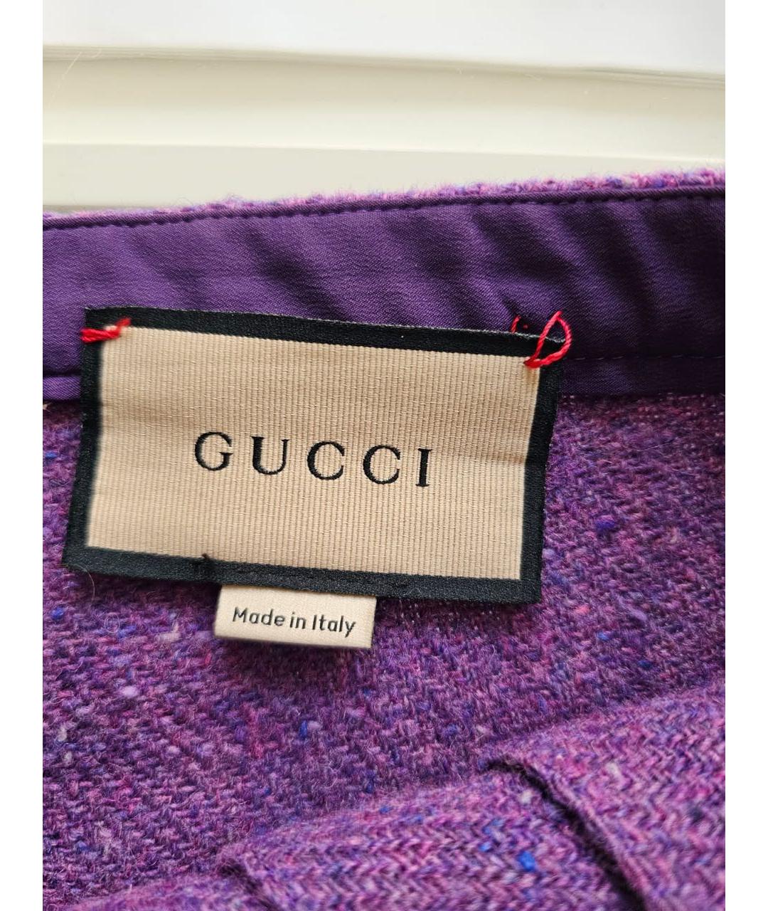 GUCCI Фиолетовая юбка мини, фото 3