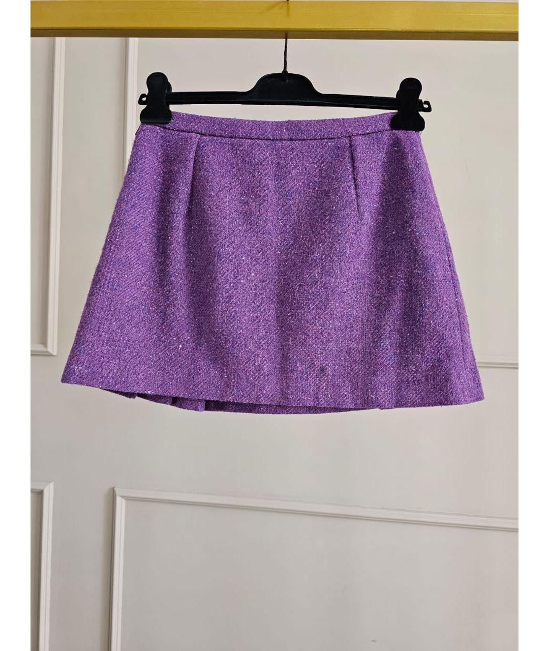 GUCCI Фиолетовая юбка мини, фото 2