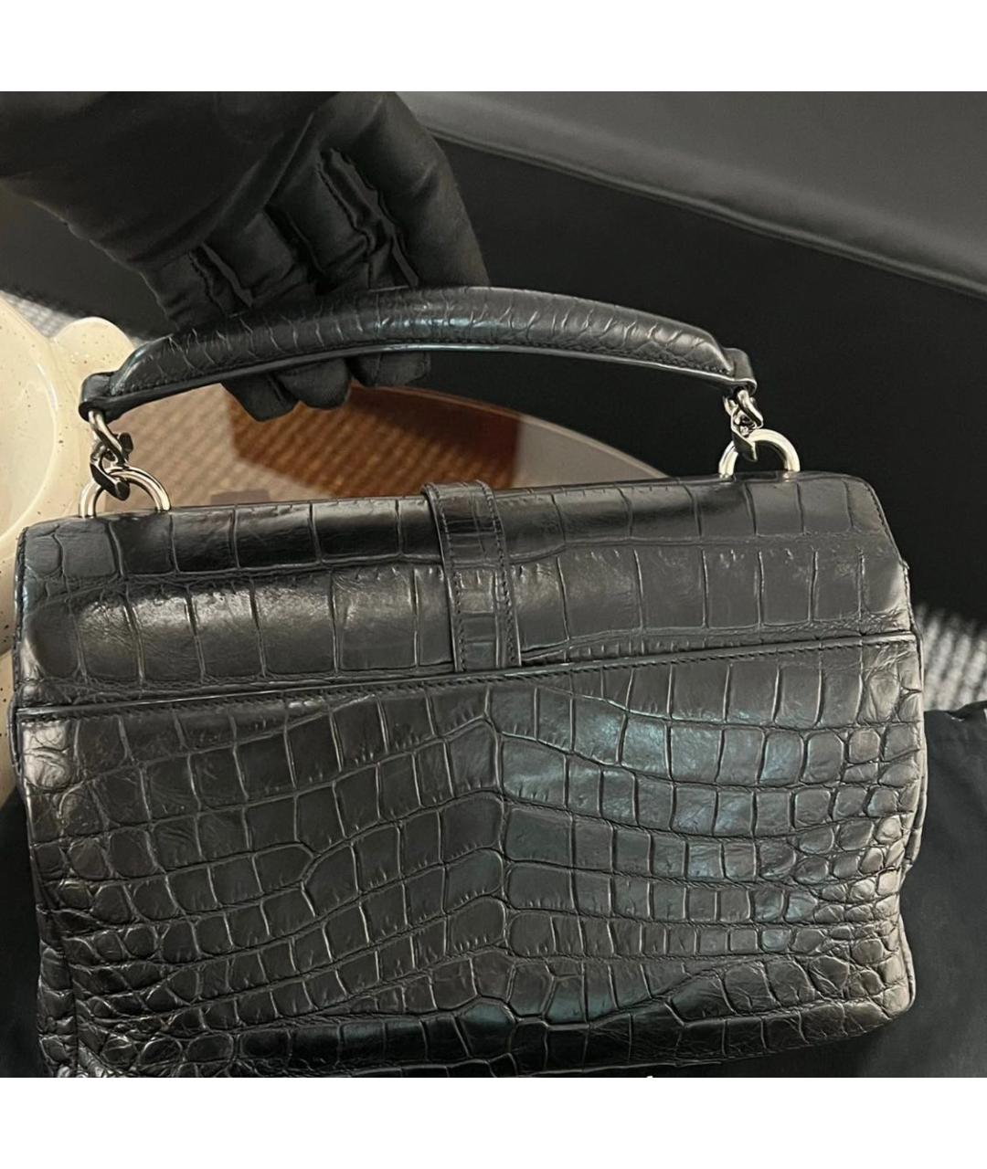 SAINT LAURENT Черная кожаная сумка через плечо, фото 4