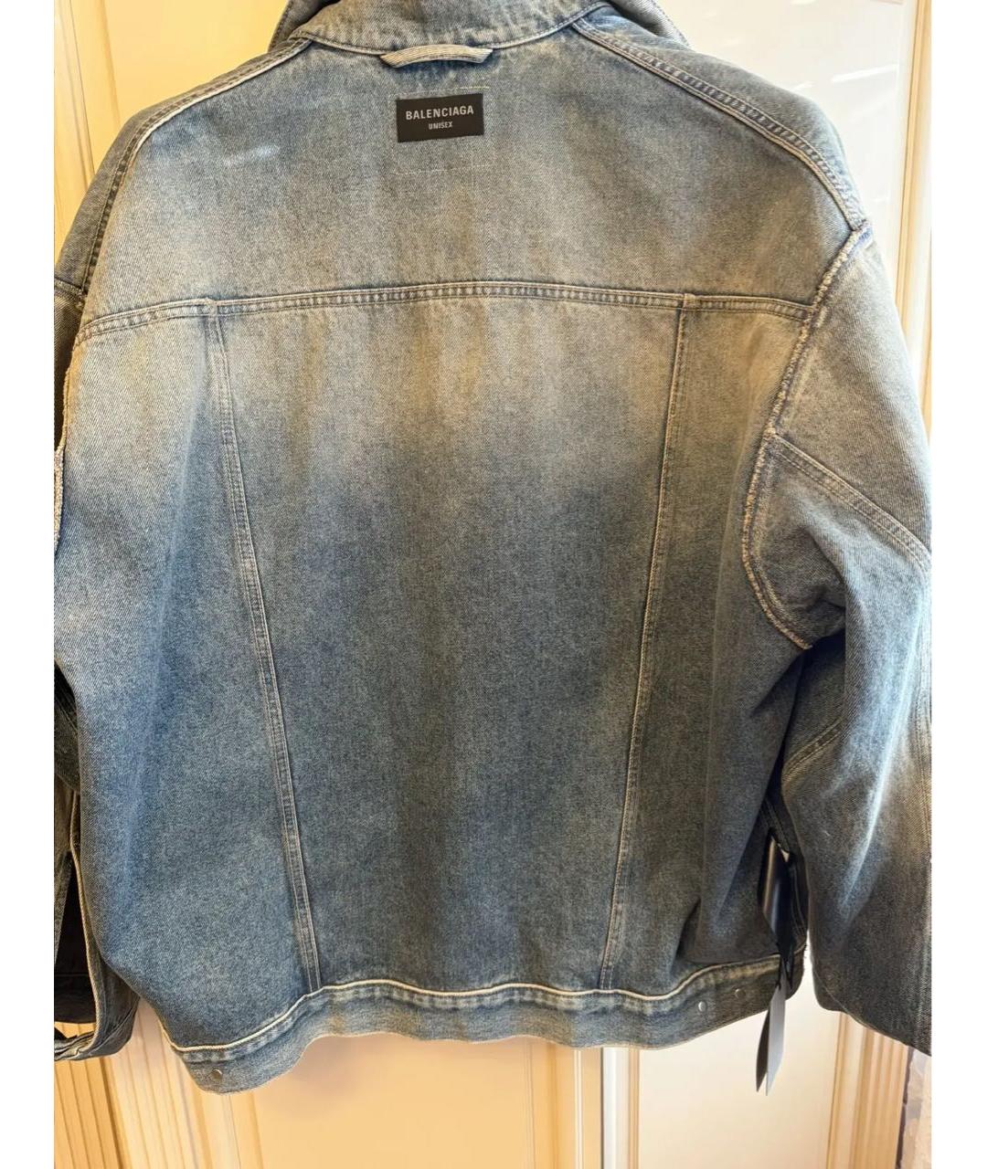 BALENCIAGA Голубая деним куртка, фото 2