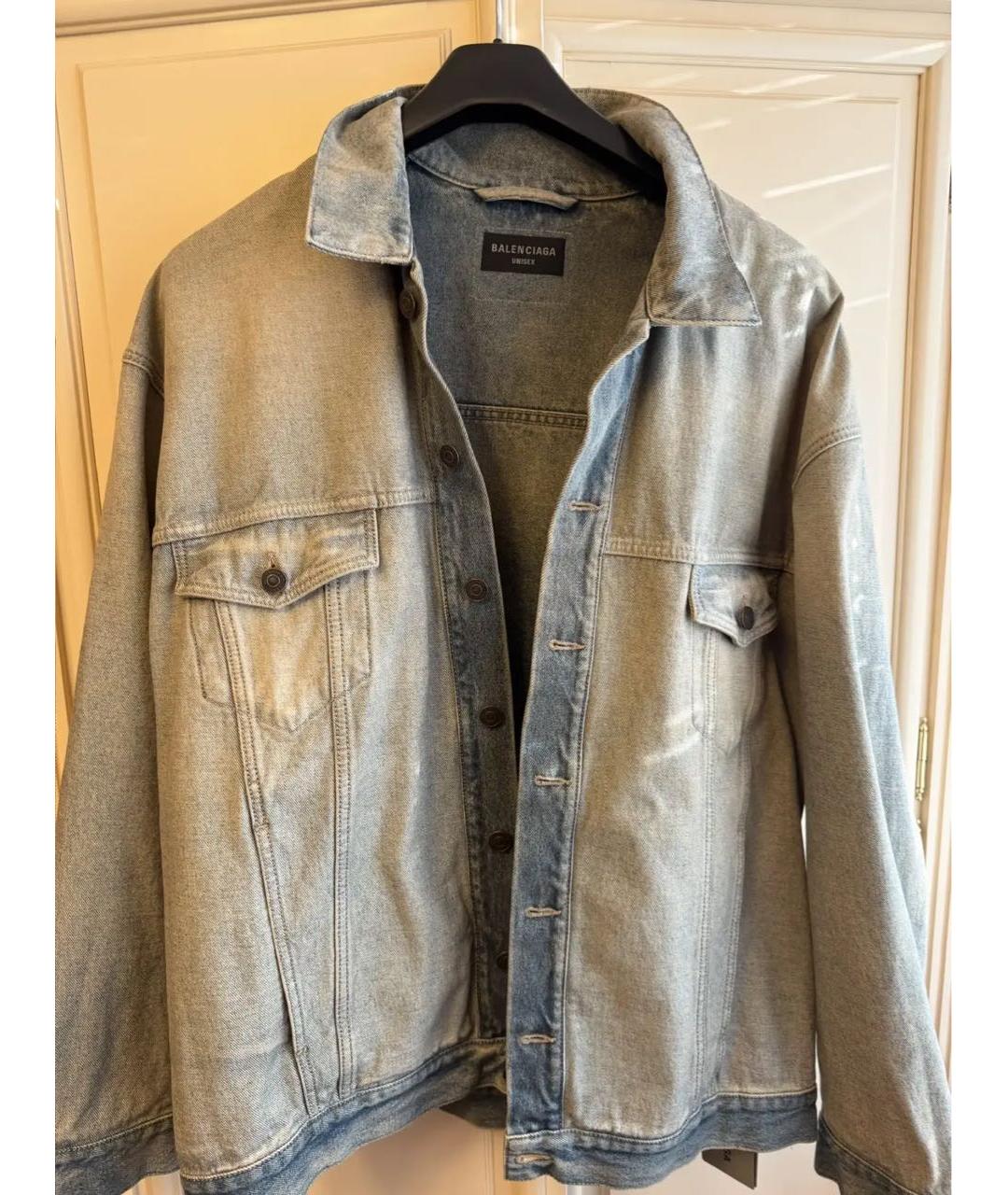 BALENCIAGA Голубая деним куртка, фото 5