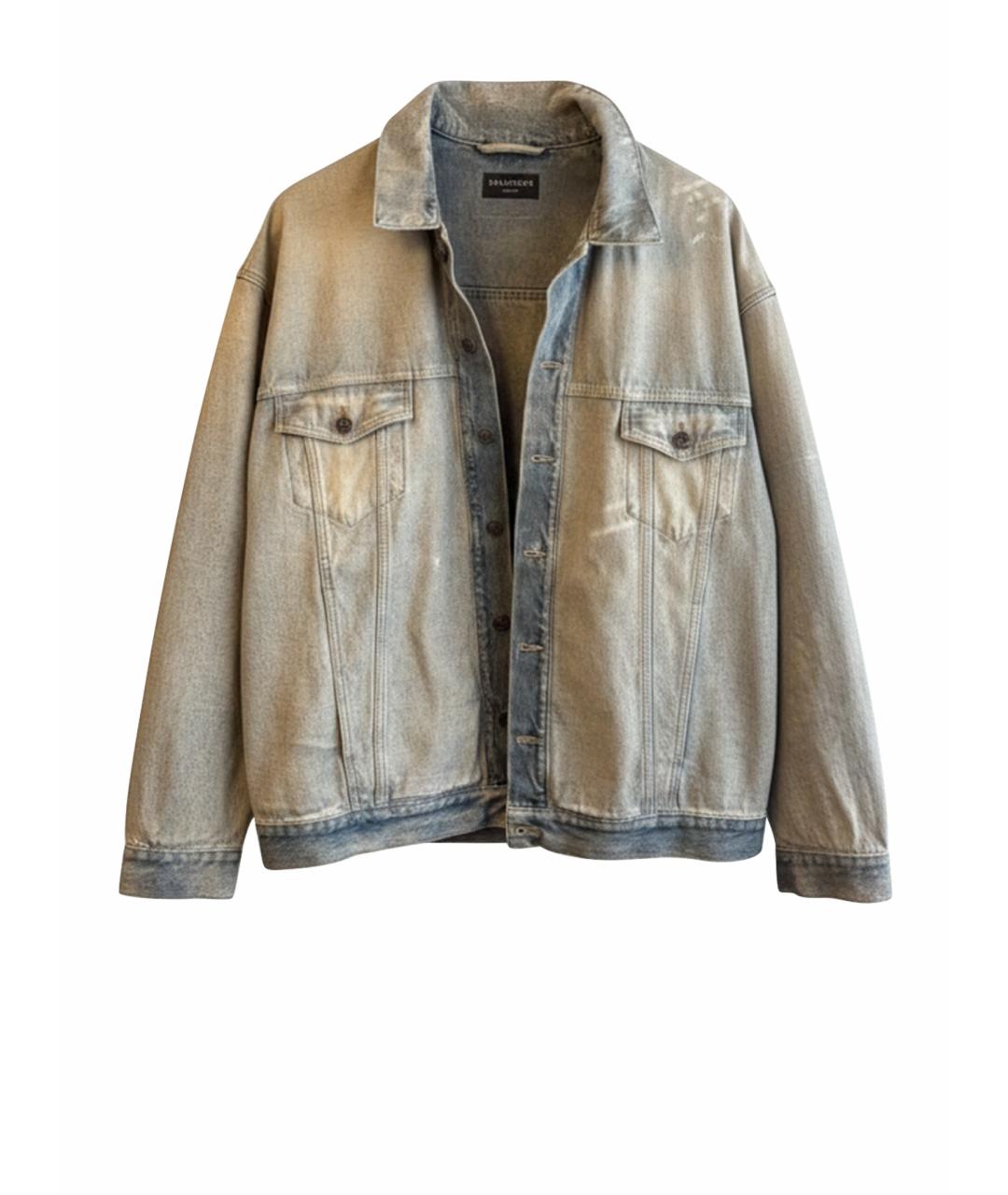 BALENCIAGA Голубая деним куртка, фото 1