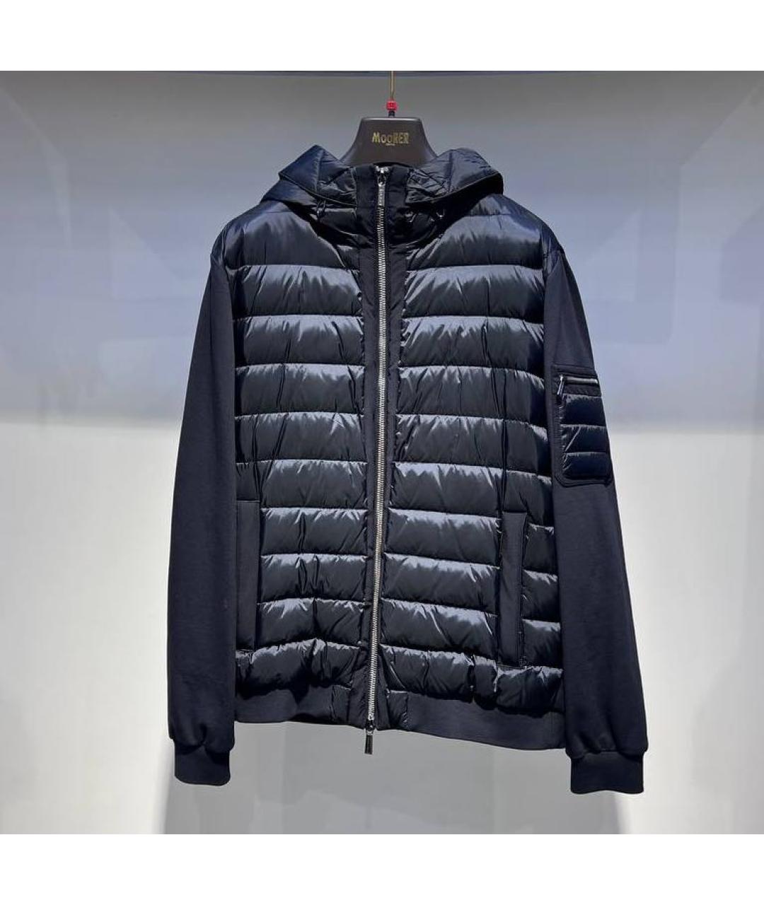 MOORER Черная полиэстеровая куртка, фото 4