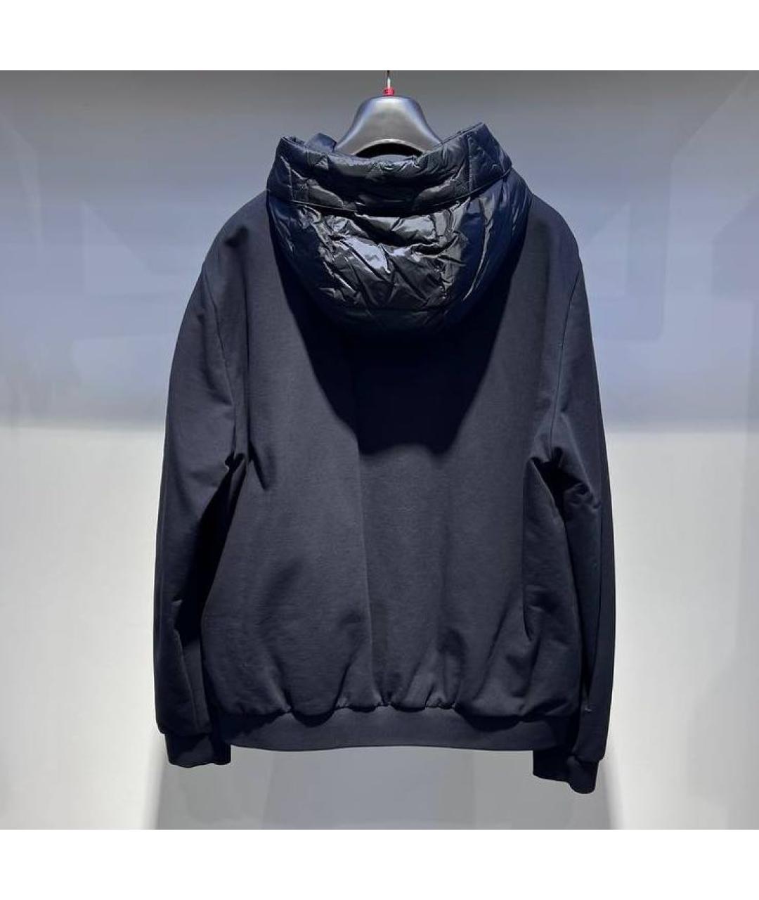 MOORER Черная полиэстеровая куртка, фото 2