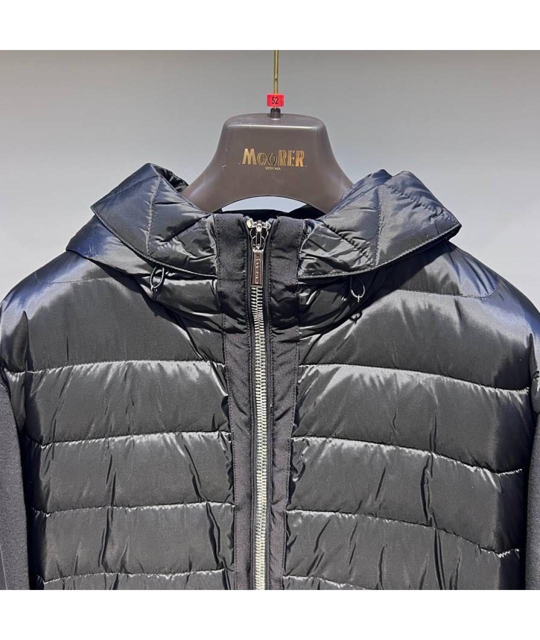 MOORER Черная полиэстеровая куртка, фото 3