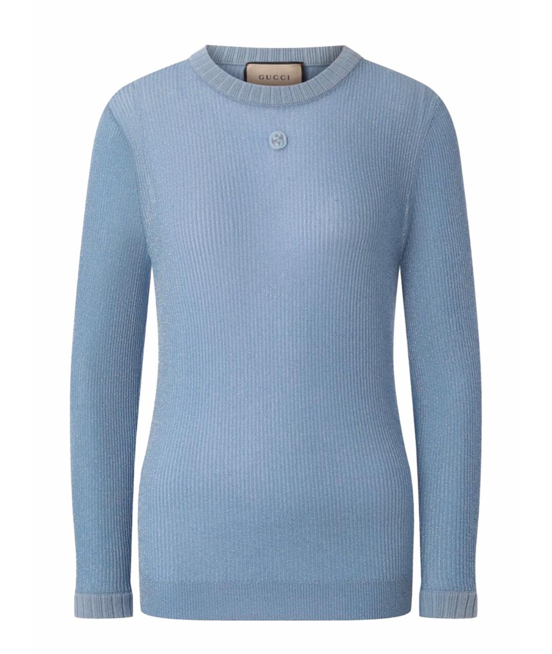 GUCCI Голубой полиамидовый джемпер / свитер, фото 1