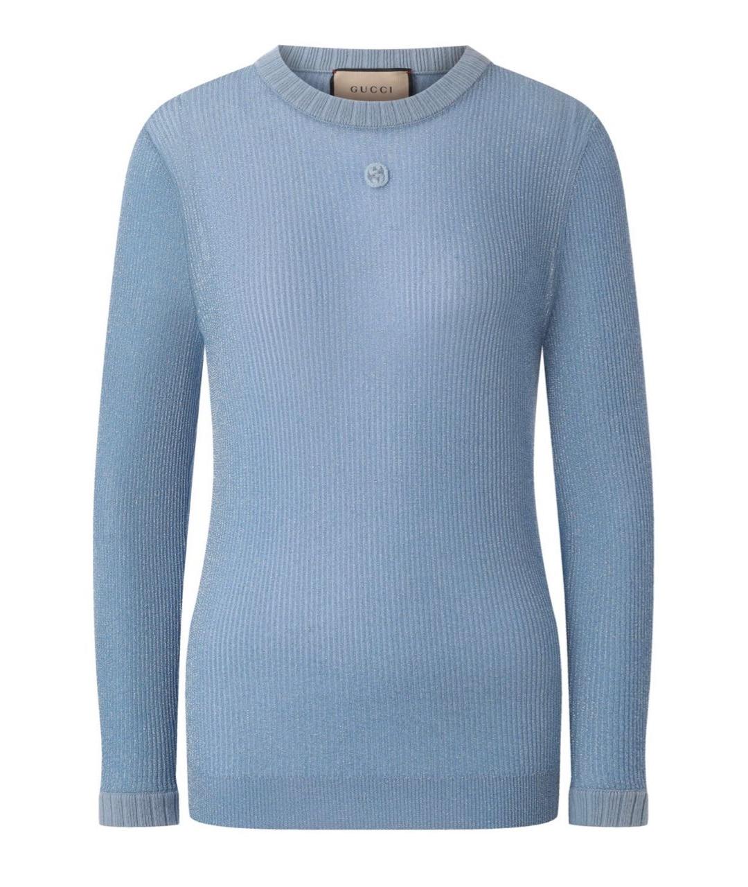 GUCCI Голубой полиамидовый джемпер / свитер, фото 8