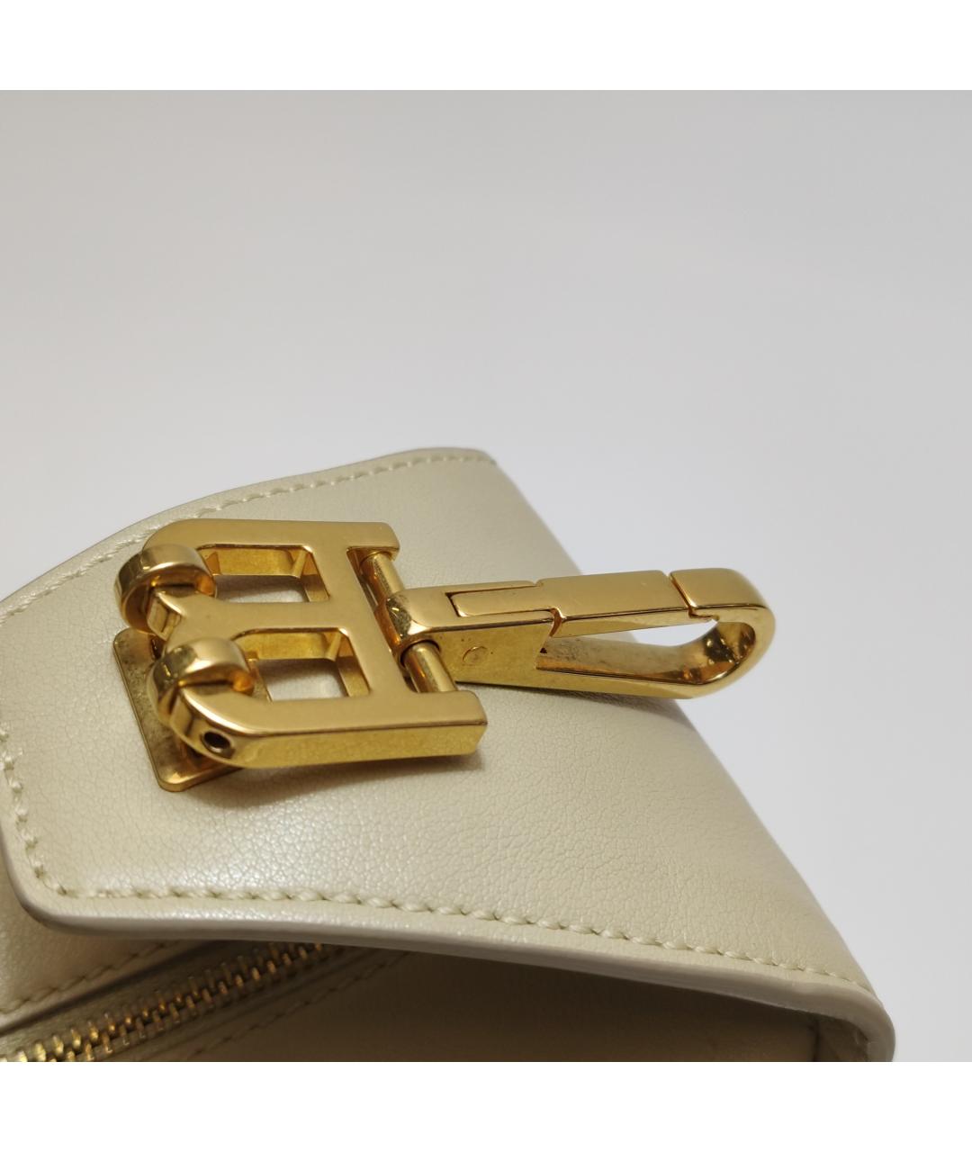 BALLY Бежевая кожаная сумка с короткими ручками, фото 6