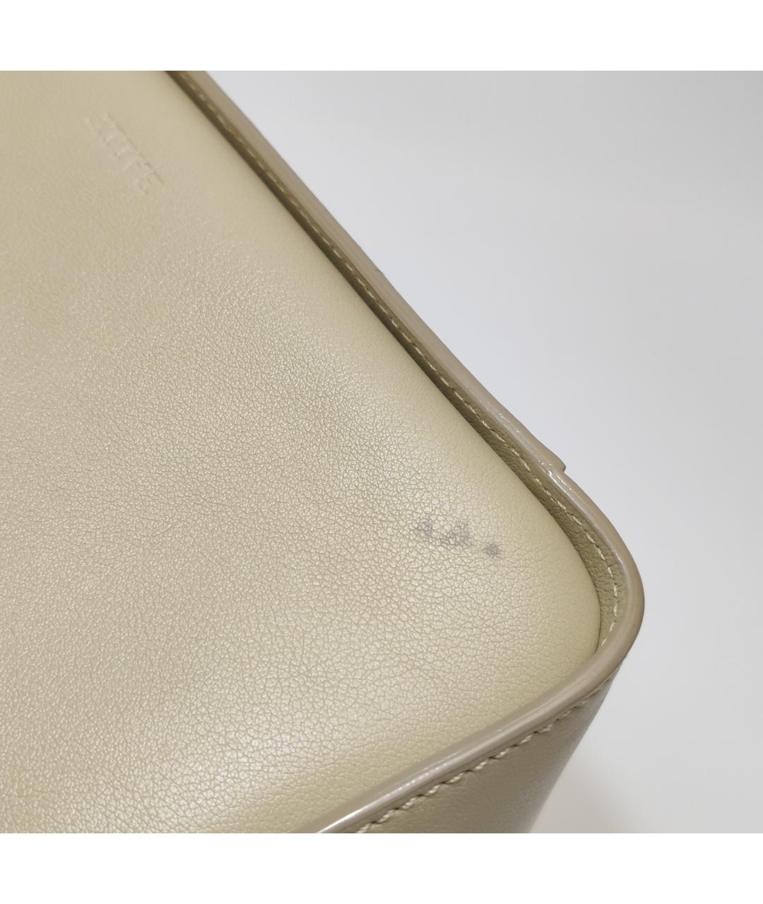 BALLY Бежевая кожаная сумка с короткими ручками, фото 8