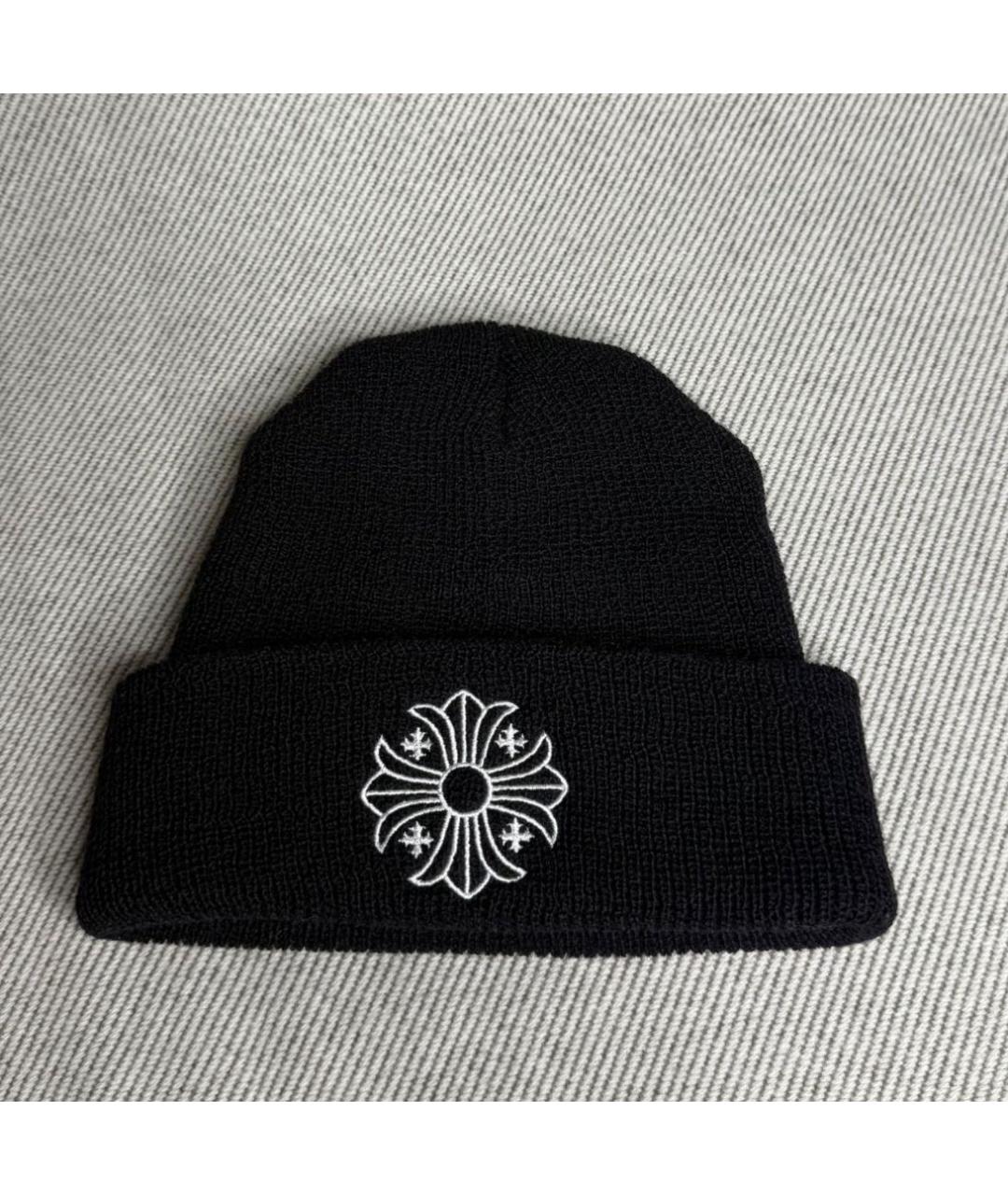 CHROME HEARTS Черная шерстяная шапка, фото 3