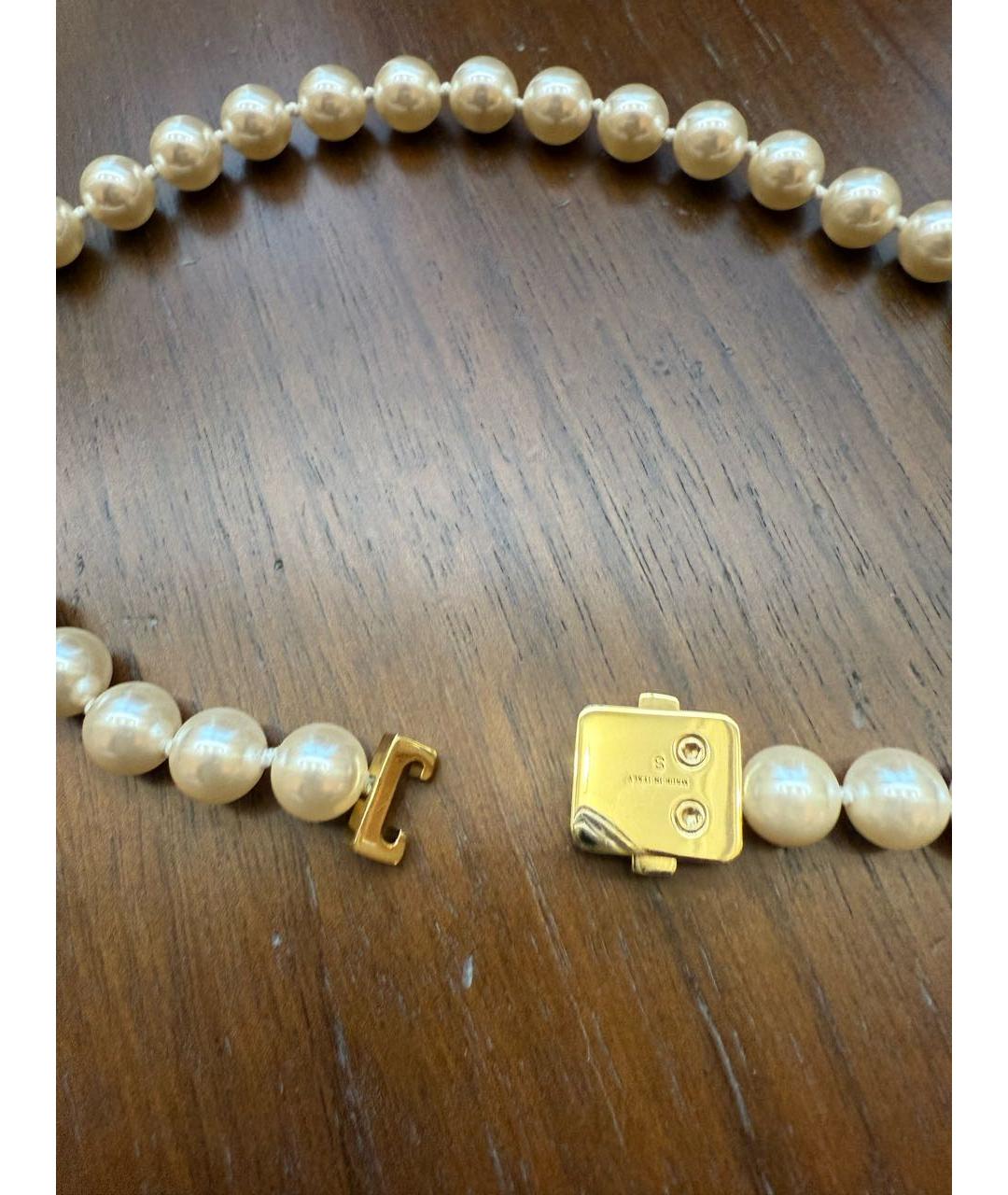 MIU MIU Белое жемчужное колье, фото 3