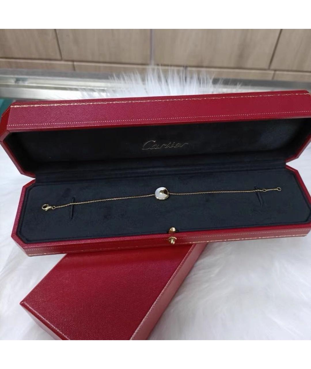 CARTIER Белое колье из желтого золота, фото 3