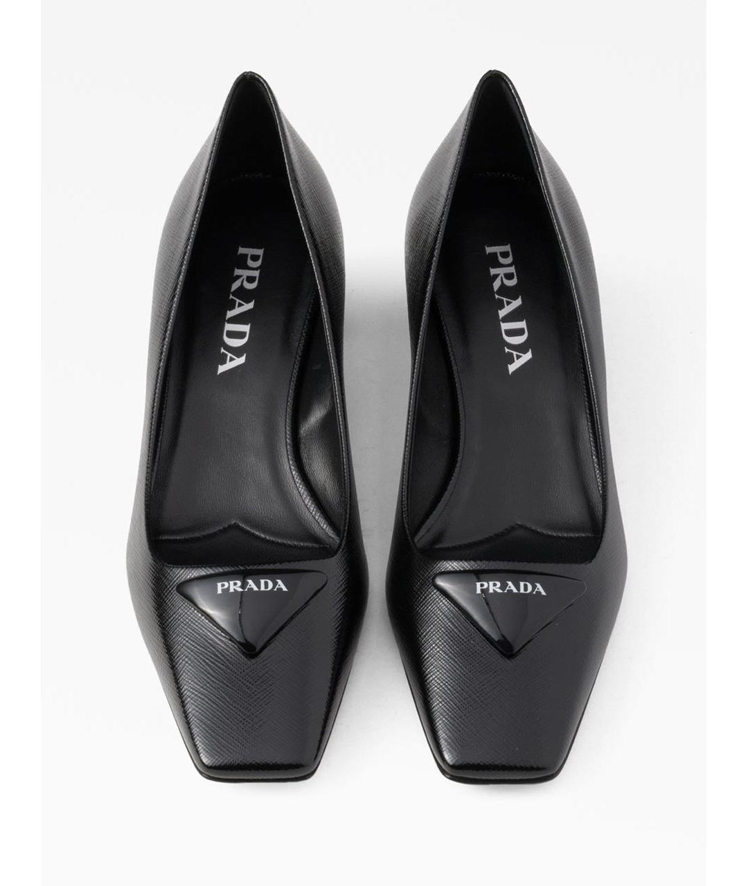 PRADA Черные кожаные туфли, фото 5