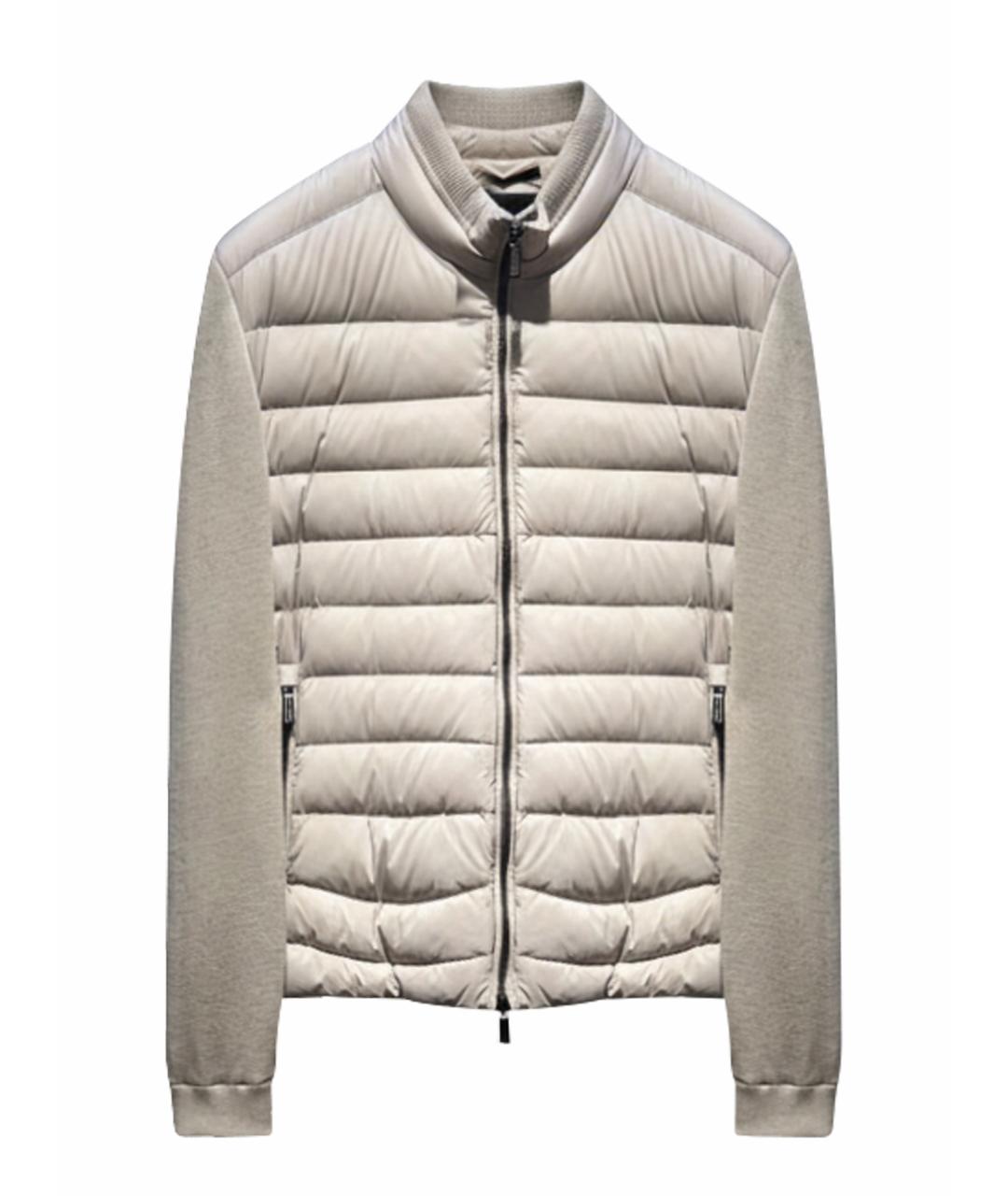 MOORER Белая полиэстеровая куртка, фото 1