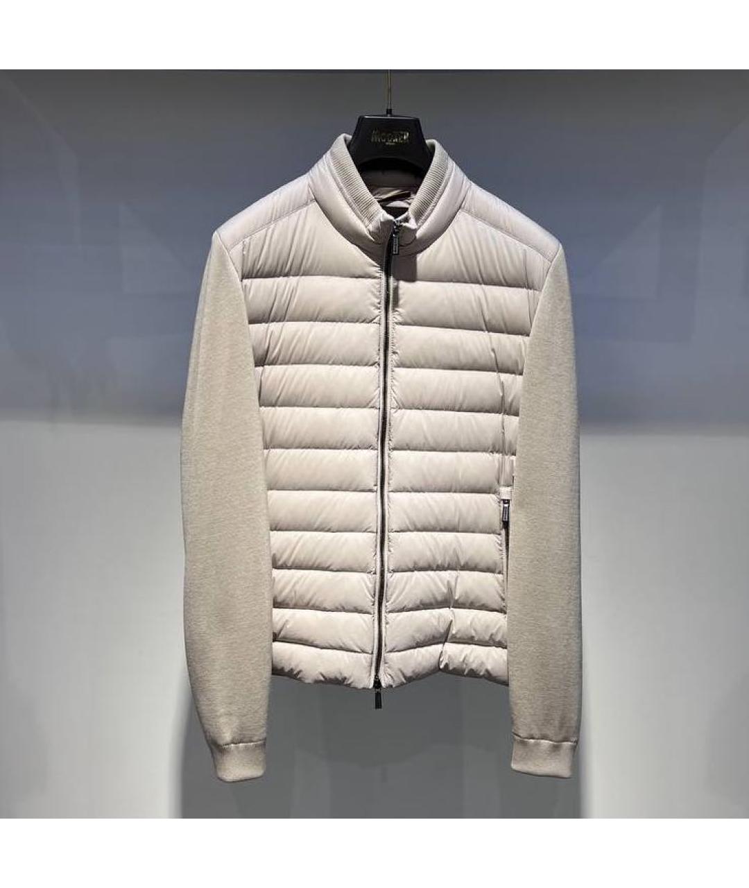 MOORER Белая полиэстеровая куртка, фото 4