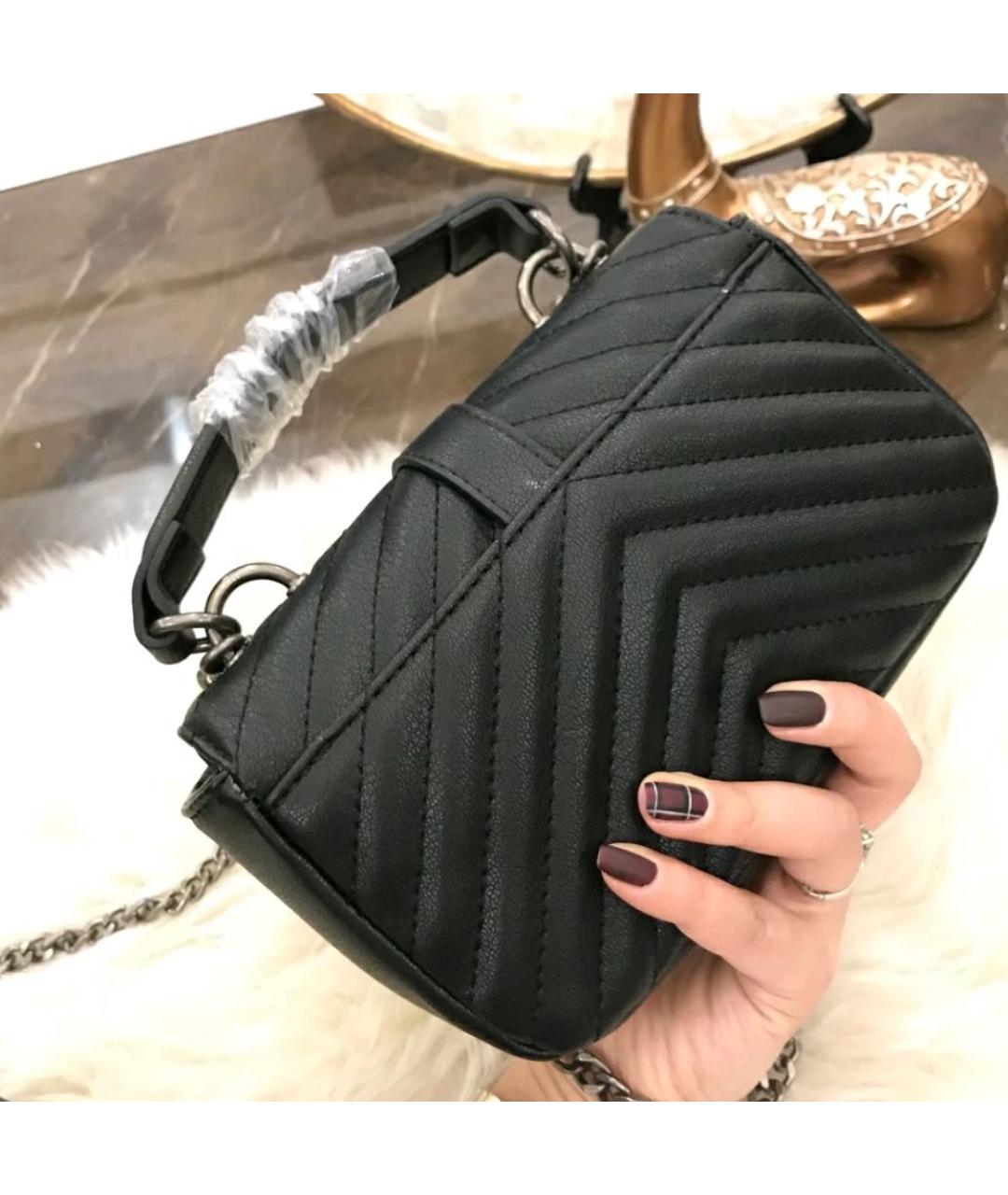 SAINT LAURENT Черная кожаная сумка через плечо, фото 3