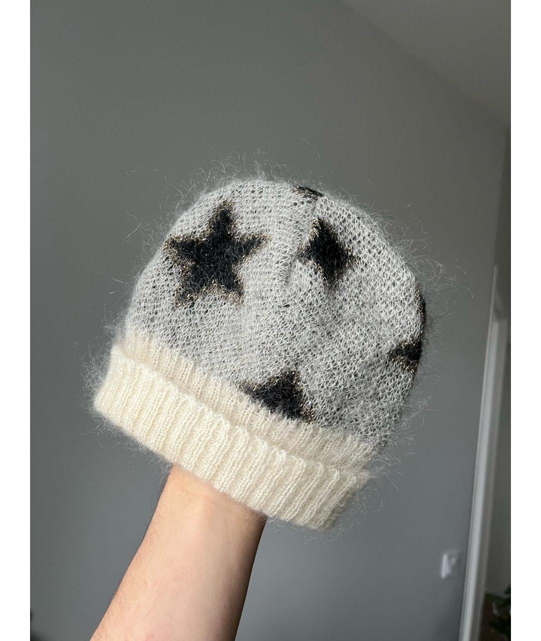 SAINT LAURENT Серая кашемировая шапка, фото 7