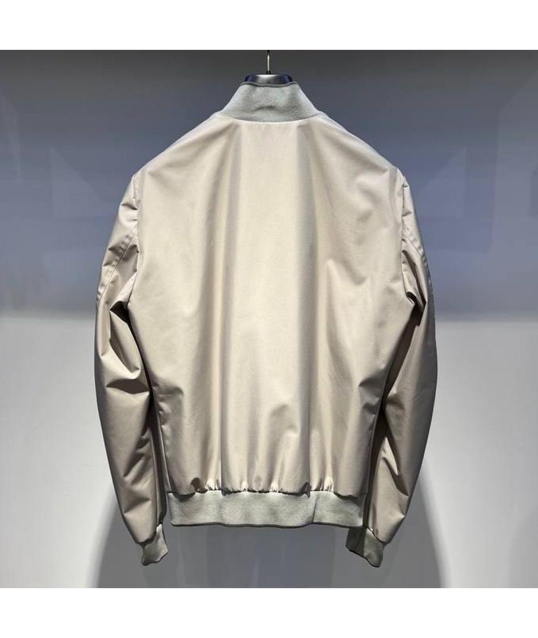 MOORER Бежевая полиэстеровая куртка, фото 3