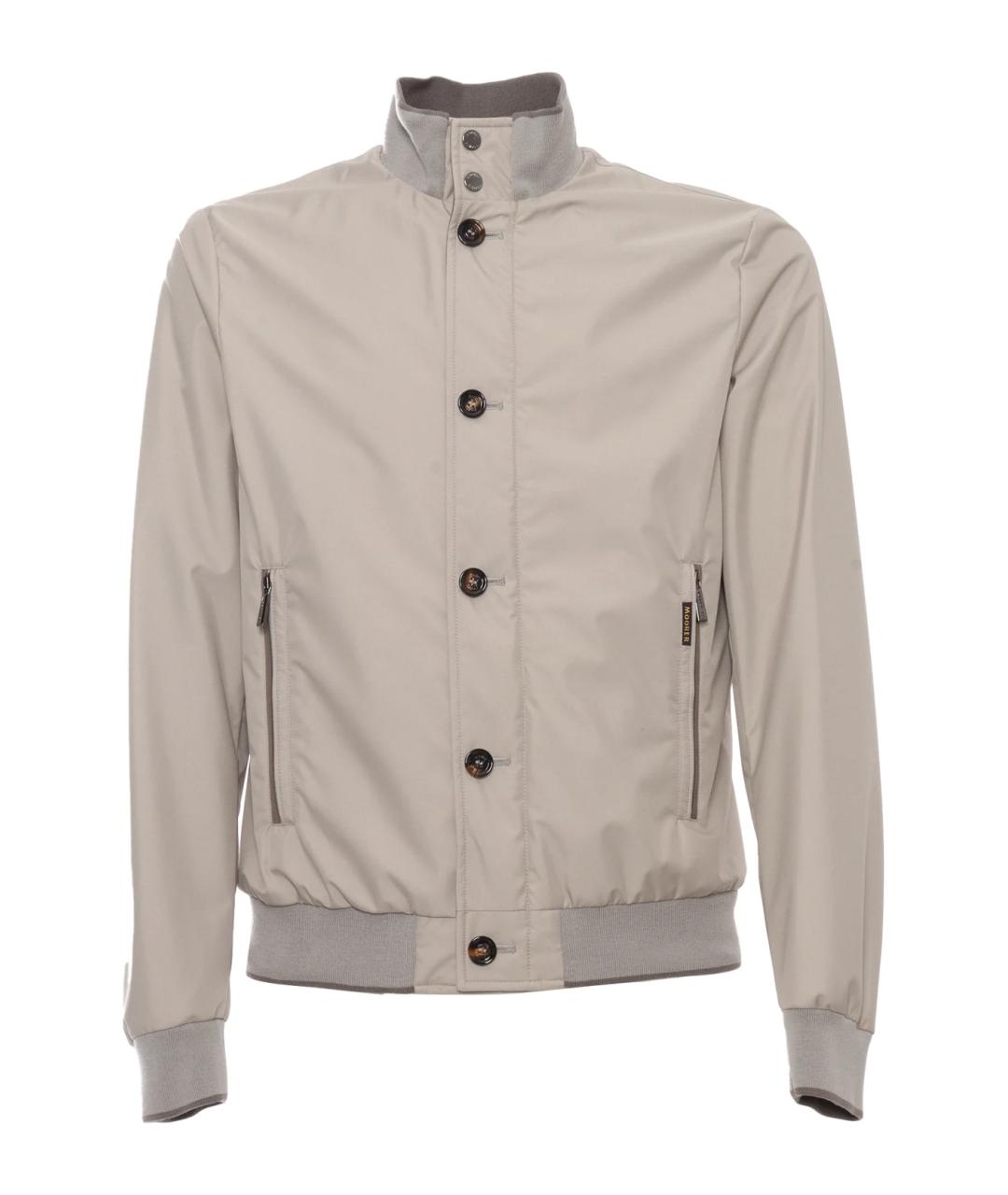 MOORER Бежевая полиэстеровая куртка, фото 1