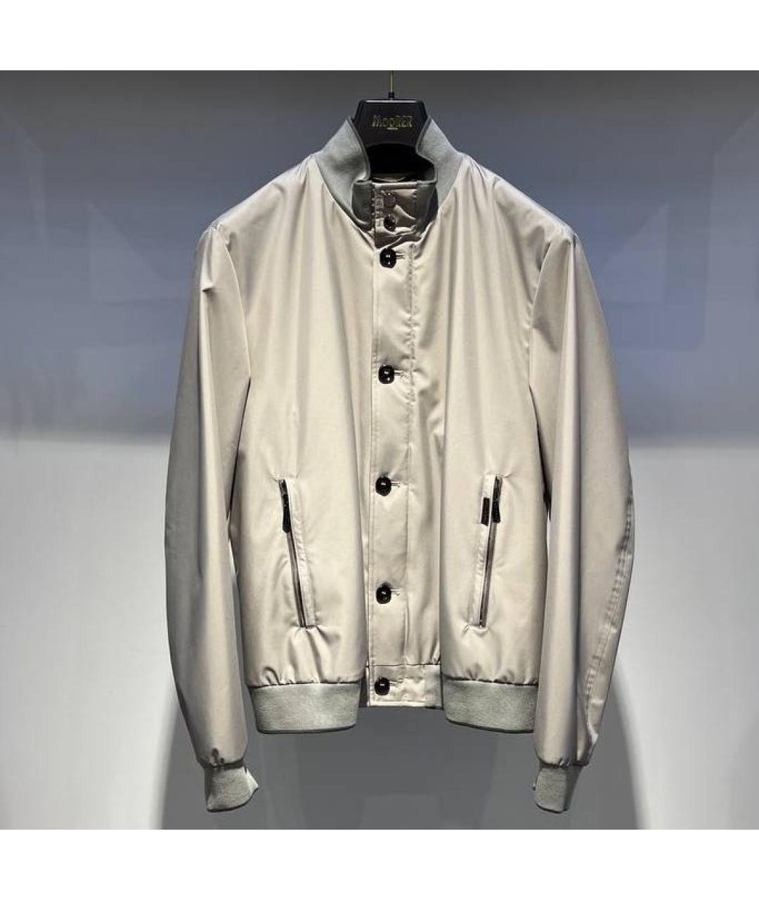 MOORER Бежевая полиэстеровая куртка, фото 2