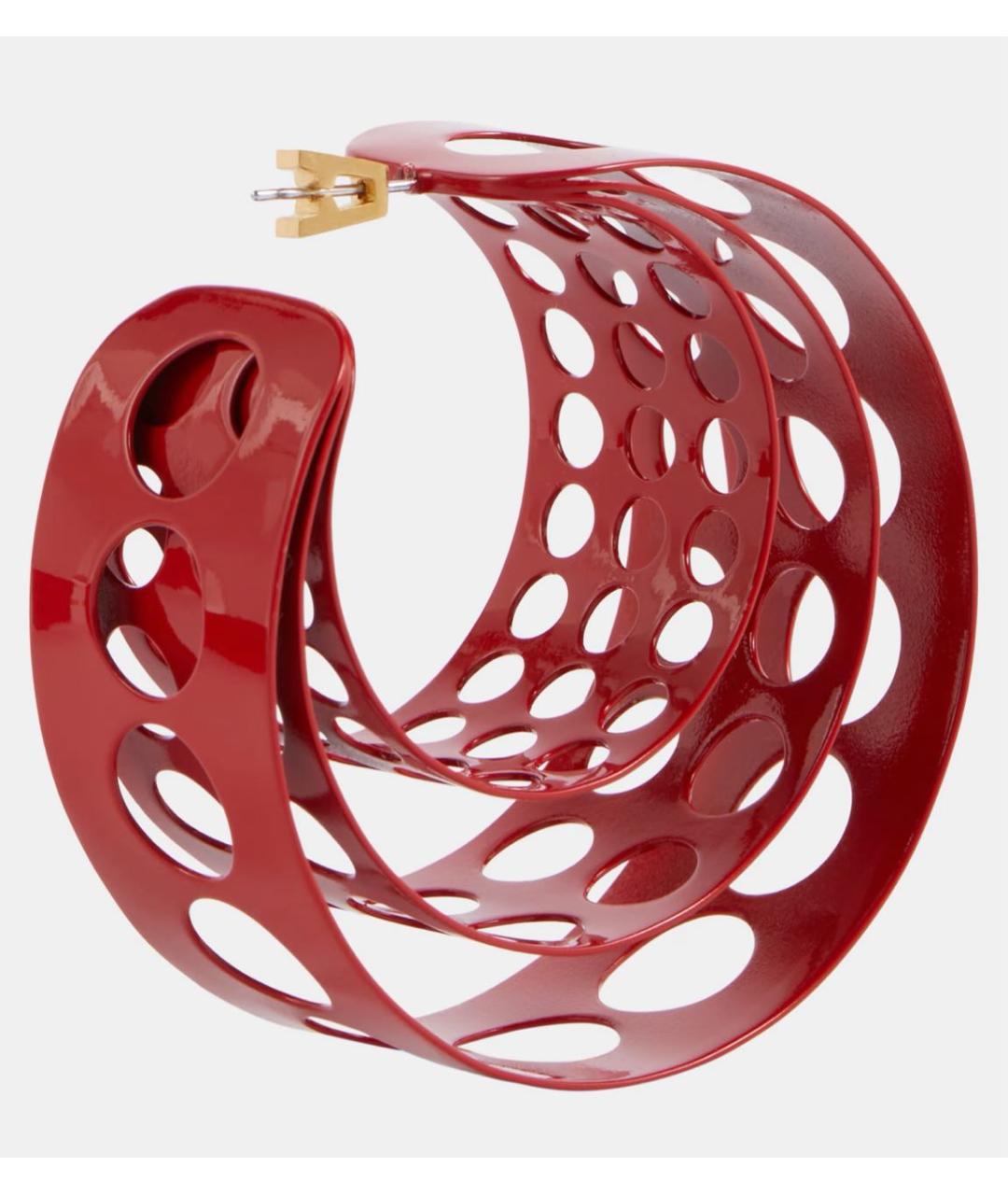 ALAIA Красные металлические серьги, фото 2