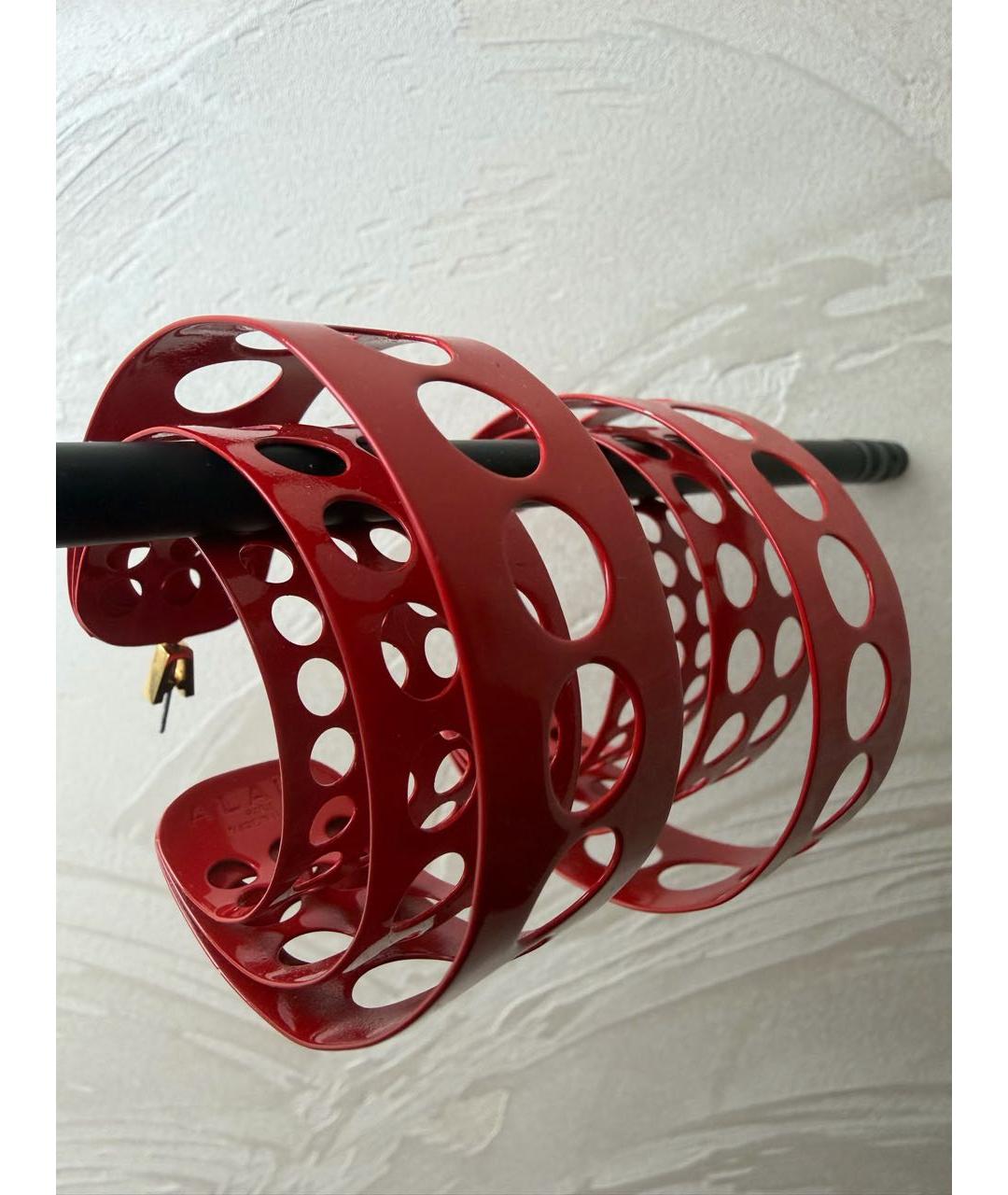 ALAIA Красные металлические серьги, фото 6