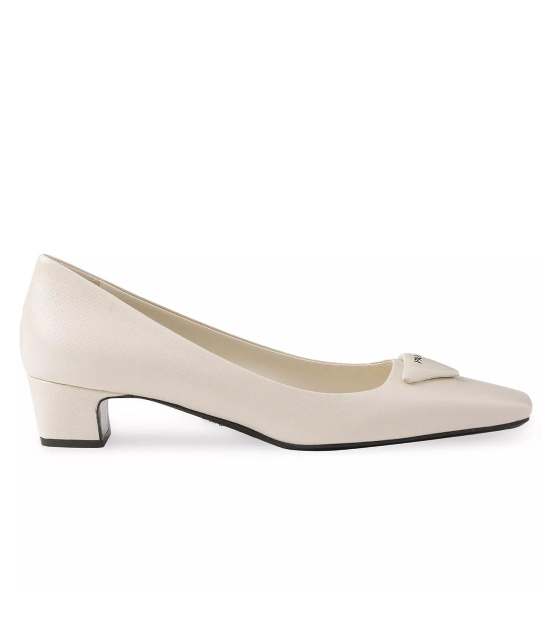 PRADA Бежевые кожаные туфли, фото 3