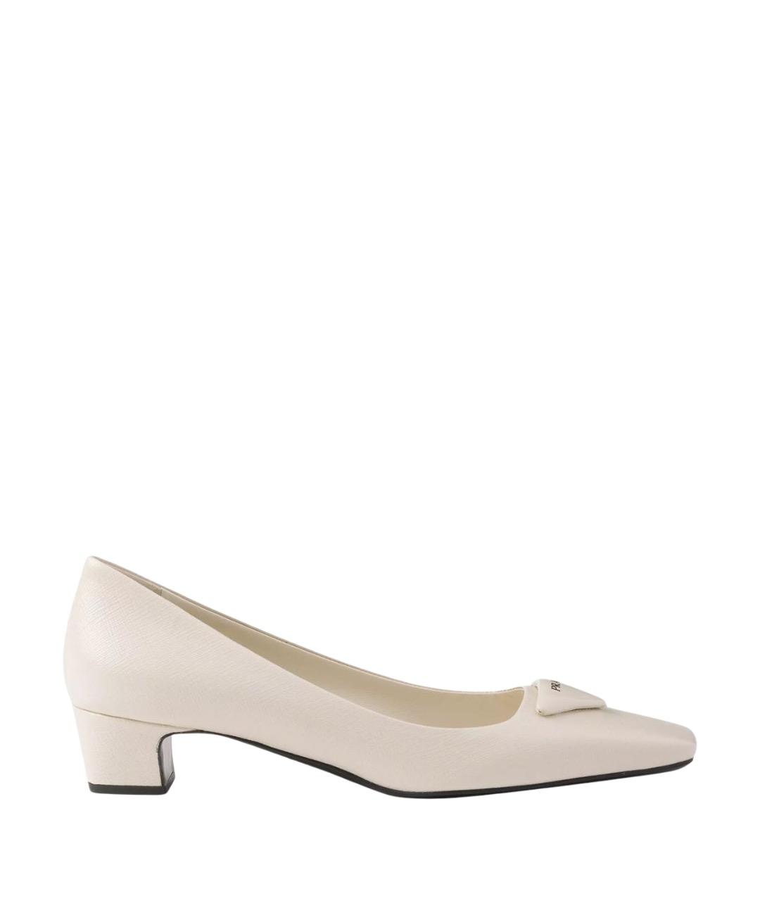 PRADA Бежевые кожаные туфли, фото 1