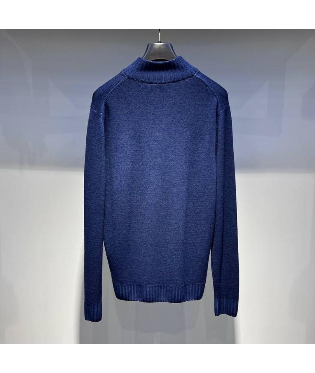 MOORER Синий шерстяной джемпер / свитер, фото 3
