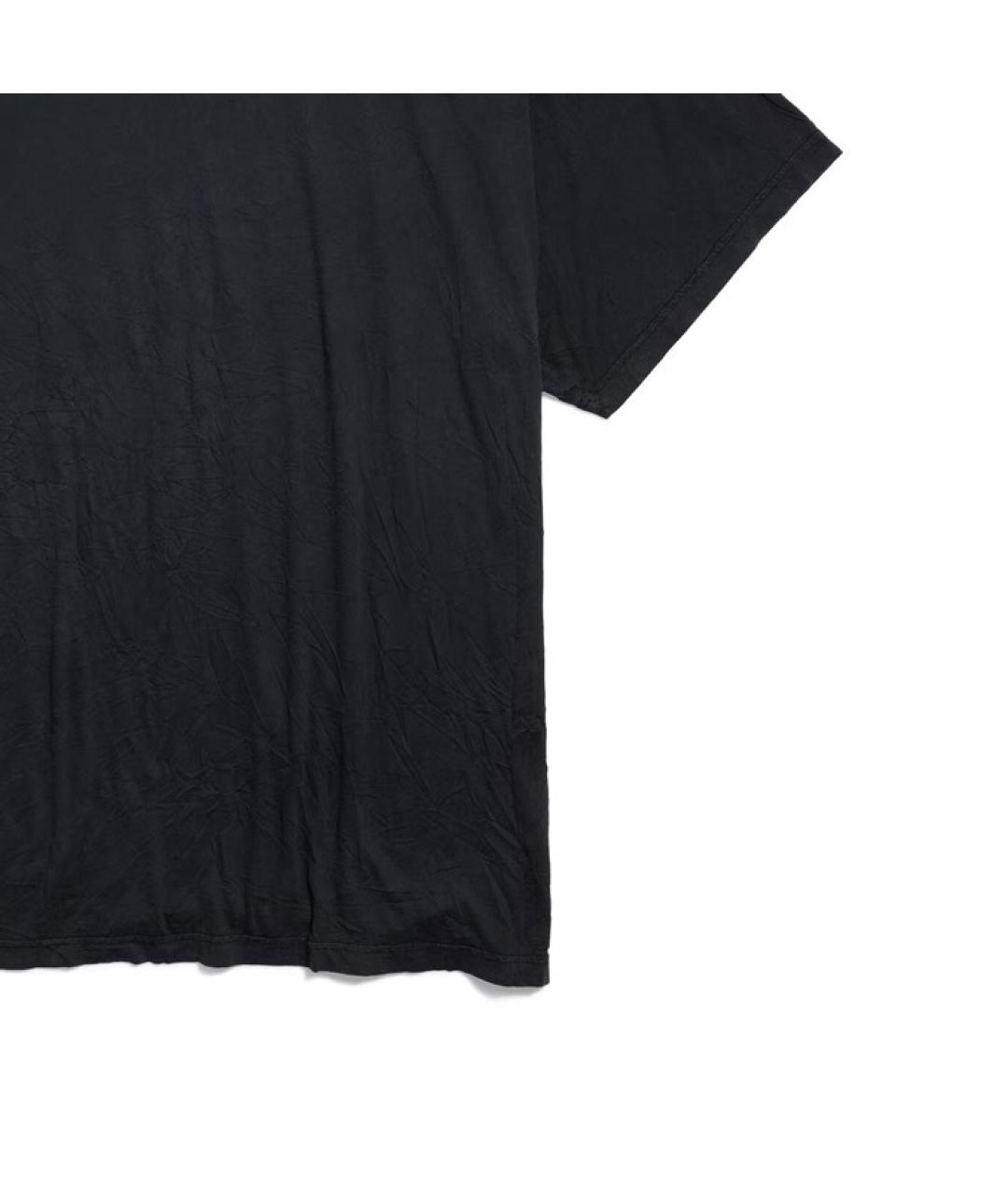 BALENCIAGA Черная хлопковая футболка, фото 4