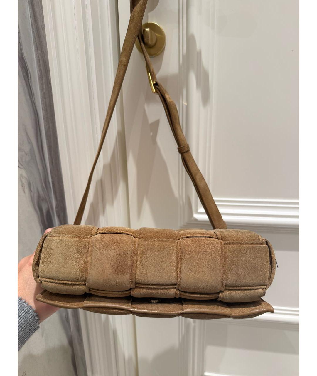 BOTTEGA VENETA Коричневая замшевая сумка через плечо, фото 4