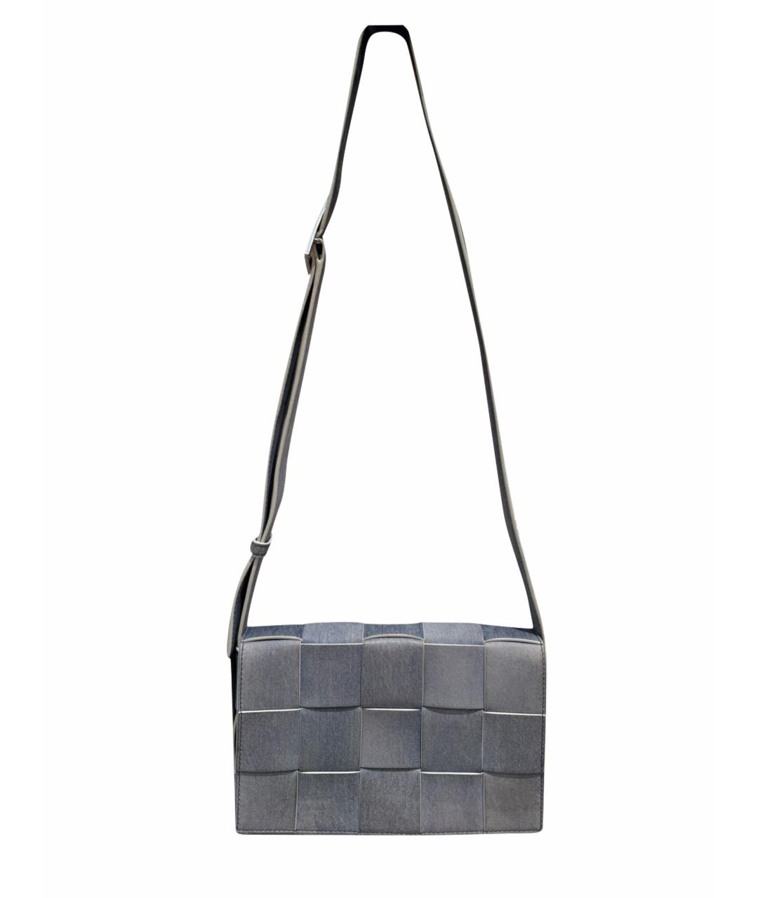 BOTTEGA VENETA Голубая кожаная сумка через плечо, фото 1