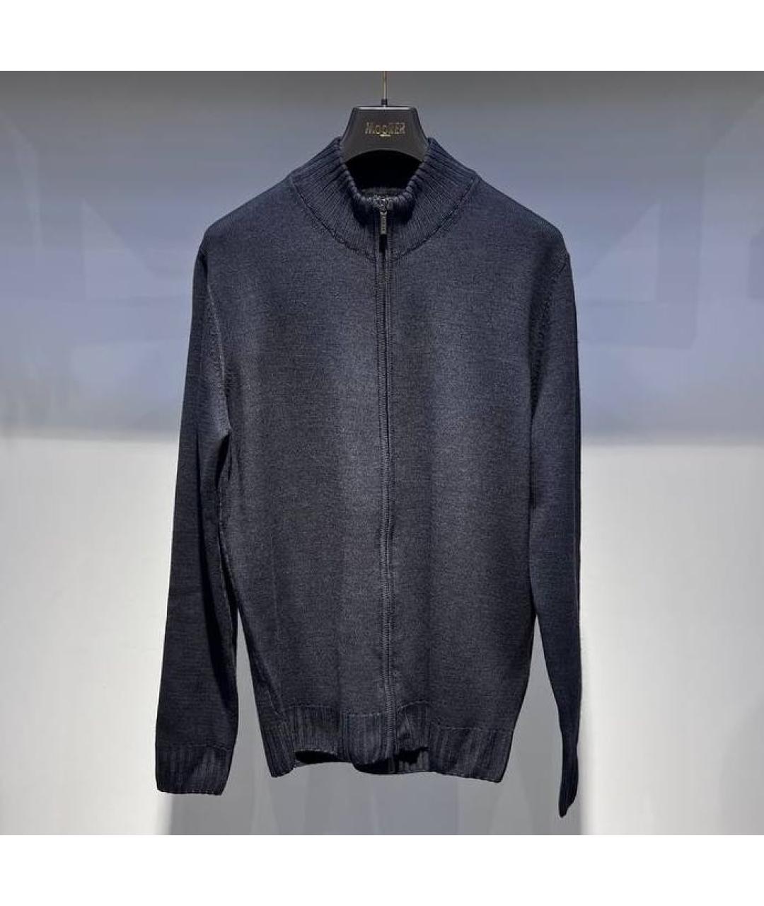 MOORER Антрацитовый шелковый джемпер / свитер, фото 4