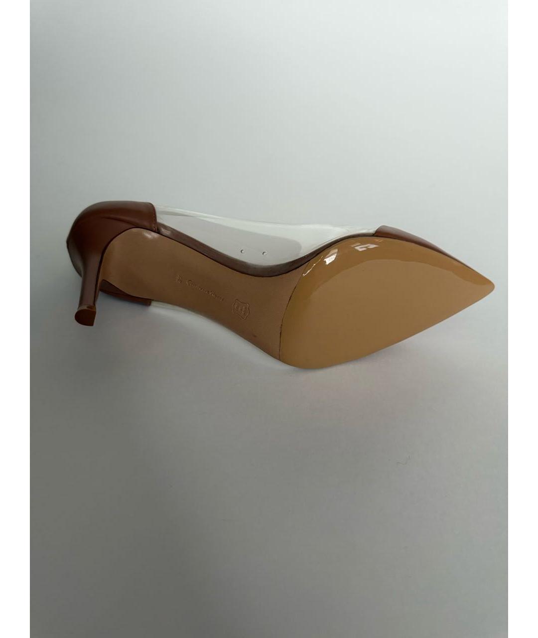 GIANVITO ROSSI Бежевые кожаные туфли, фото 4