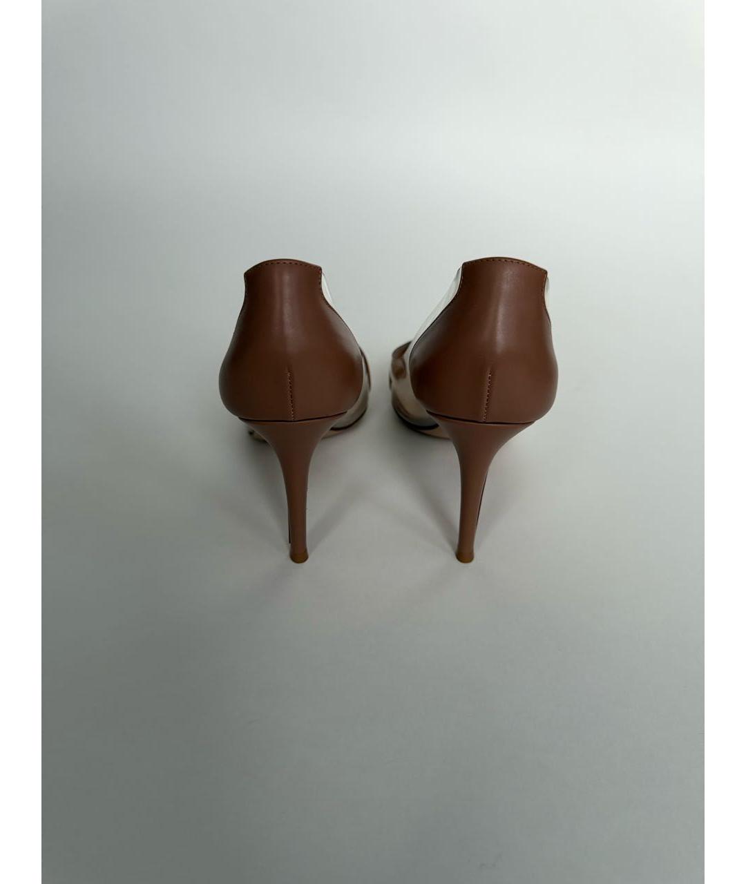 GIANVITO ROSSI Бежевые кожаные туфли, фото 3