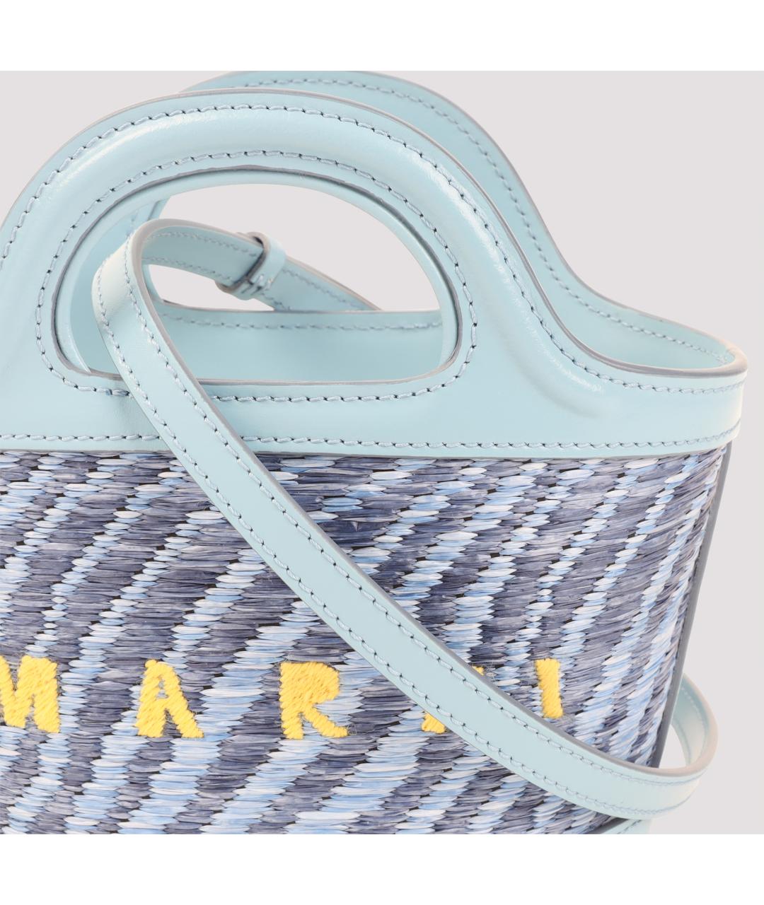 MARNI Голубая синтетическая сумка тоут, фото 5