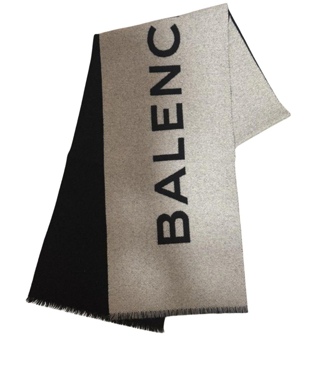 BALENCIAGA Серый кашемировый шарф, фото 1