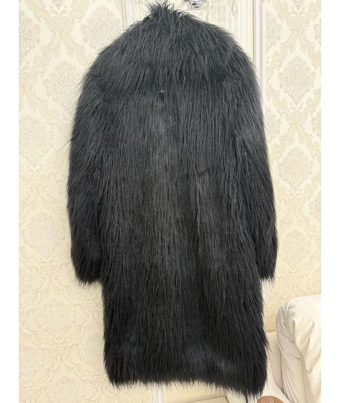 TWIN-SET Черная меховая шуба, фото 5