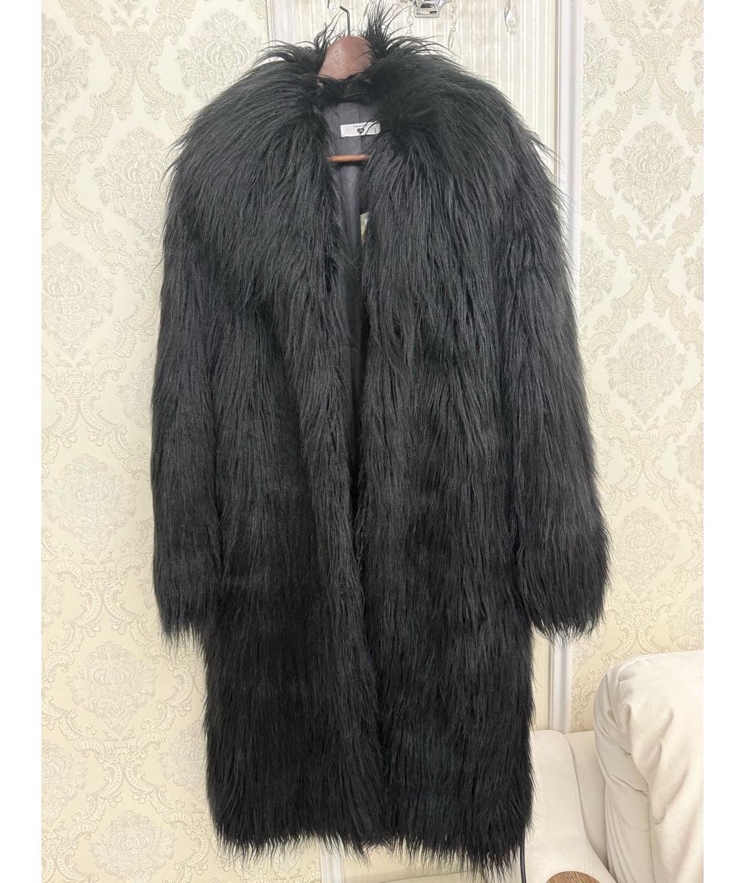 TWIN-SET Черная меховая шуба, фото 8